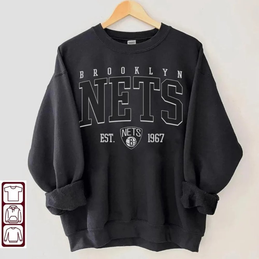 K1 Brooklyn Nets Basketball, 90s Bootleg, T-Shirt Retro Style Sweatshirt